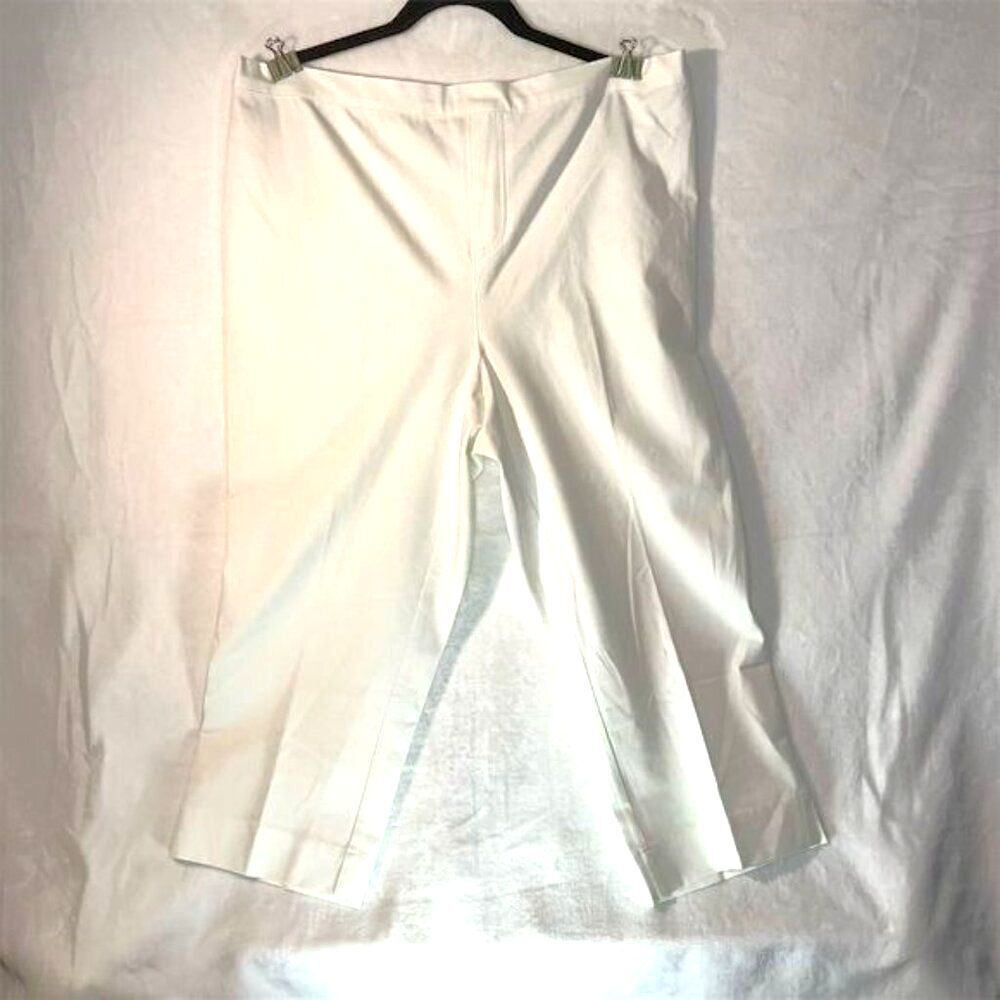 Isaac Mizrahi Women's Plus Size 20 Ivory Dress Pants Straight Leg - Picture 1 of 6